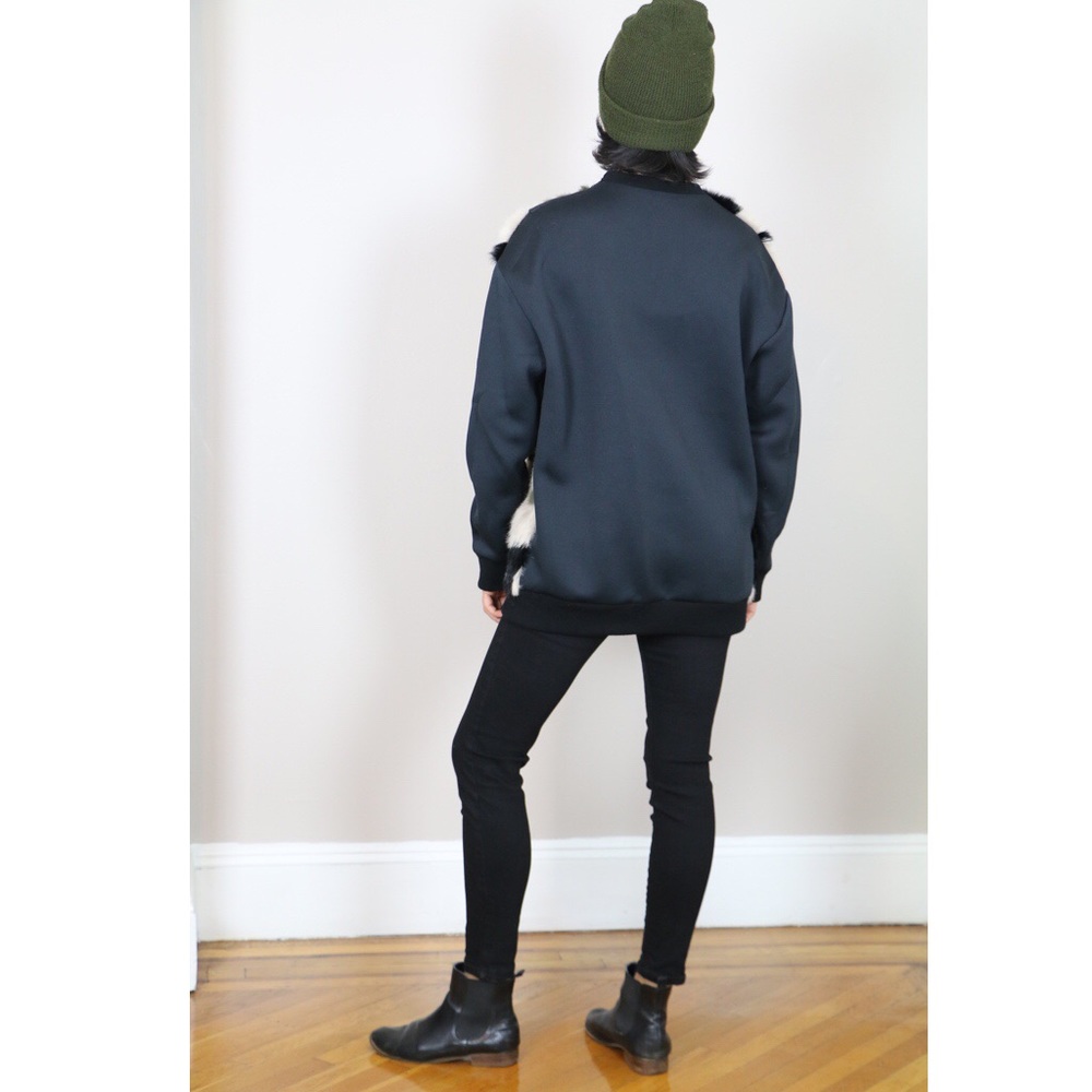 3.1 PHILLIP LIM Patchwork Rabbit Fur Pullover - Picture 4 of 8